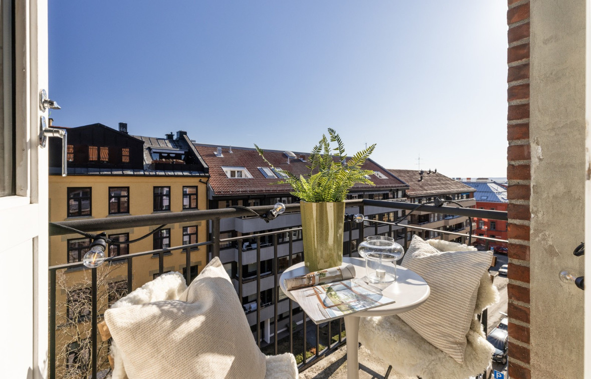 Her kan du møblere med passende utemøblement og beplanting.