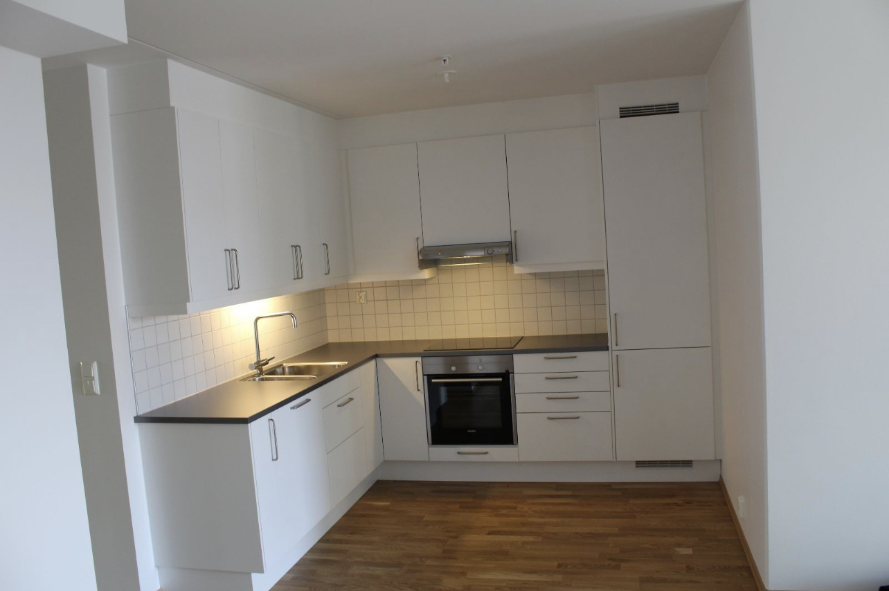 Hvitevarer på kjøkkenet medfølger.