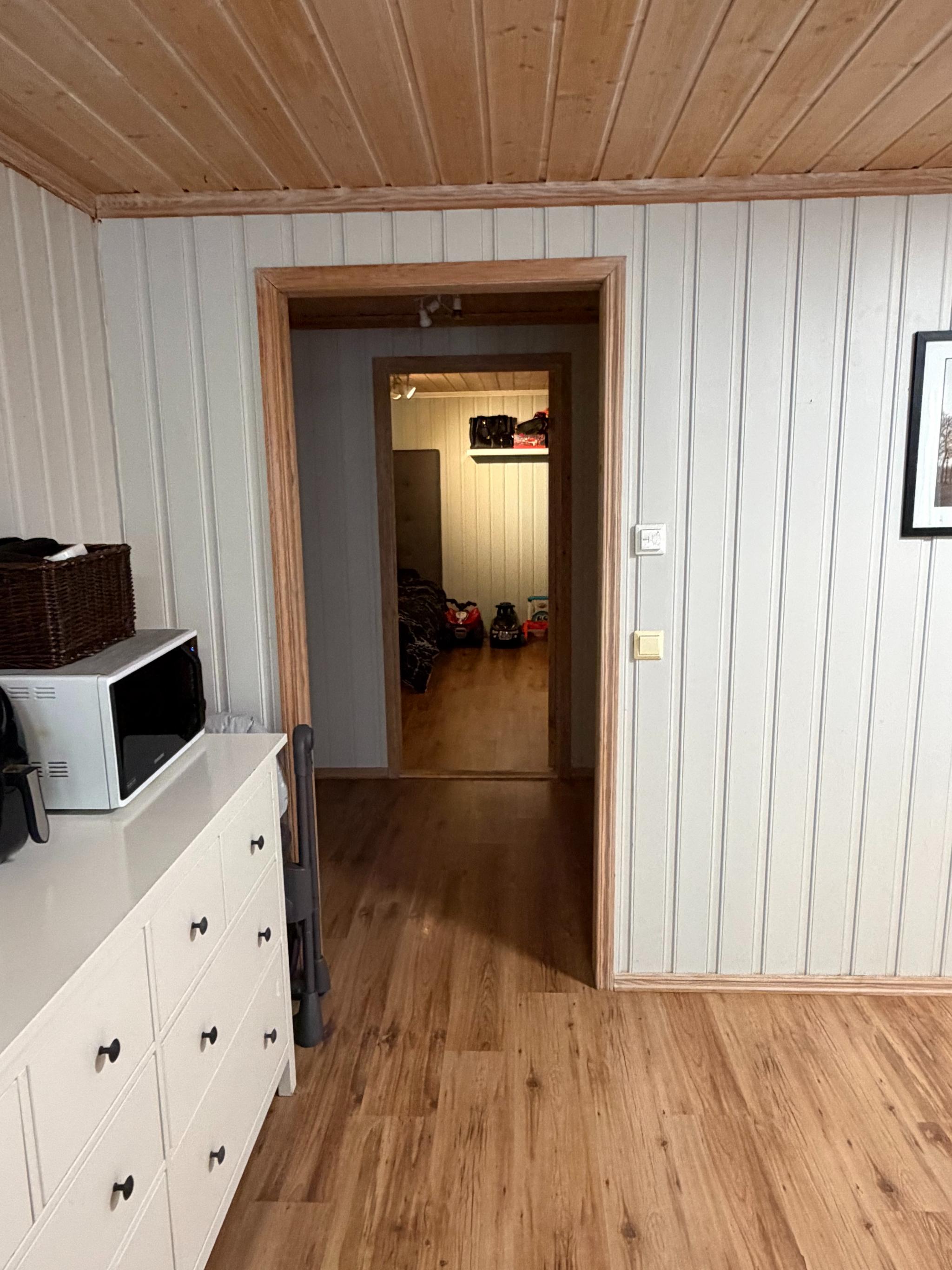 Stue mot soverom, bod og bad
