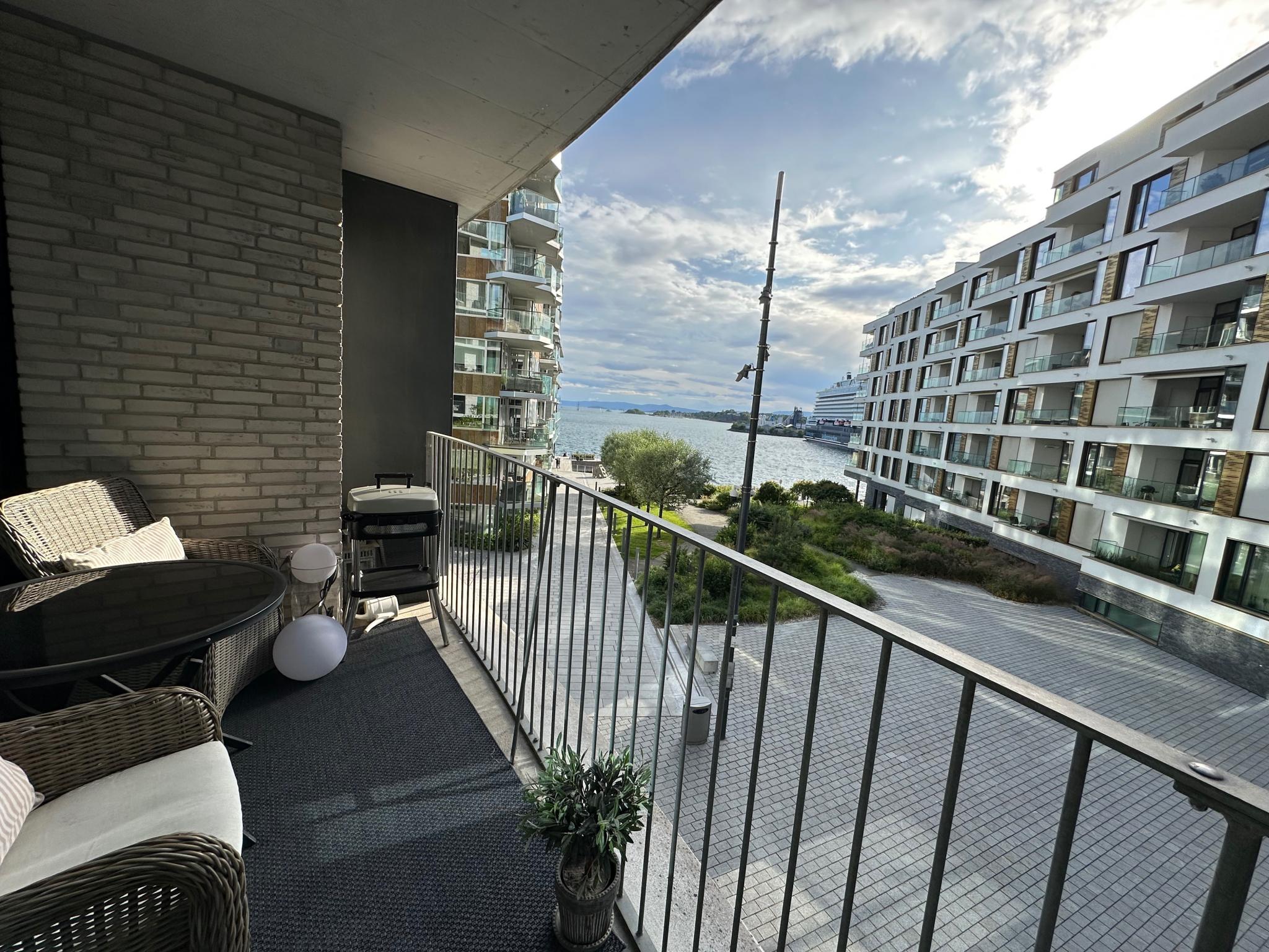 Balcony with a view. Oslofjord. 