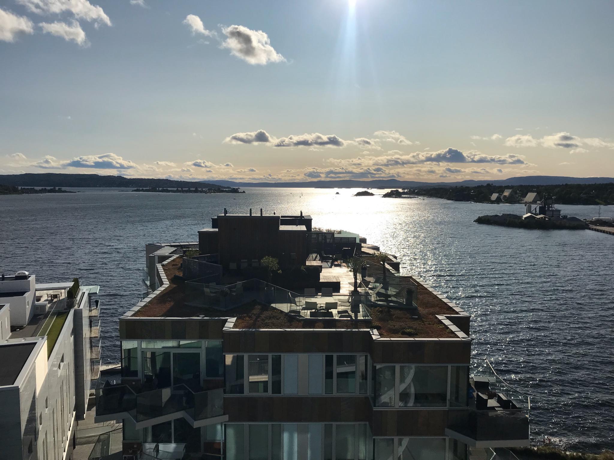 Roof-top view. Oslofjord. 