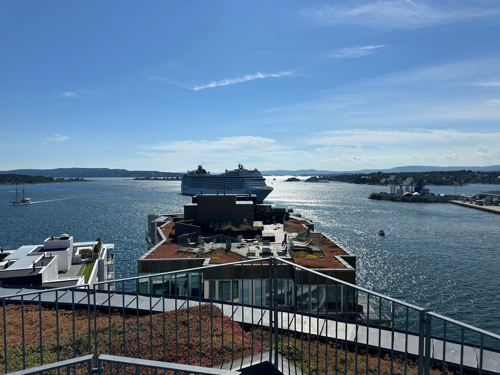 Roof-top view. Oslofjord. 