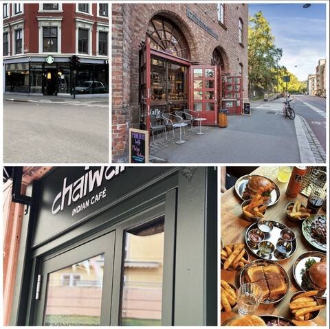 Rikelig med cafeer og restauranter i nærheten