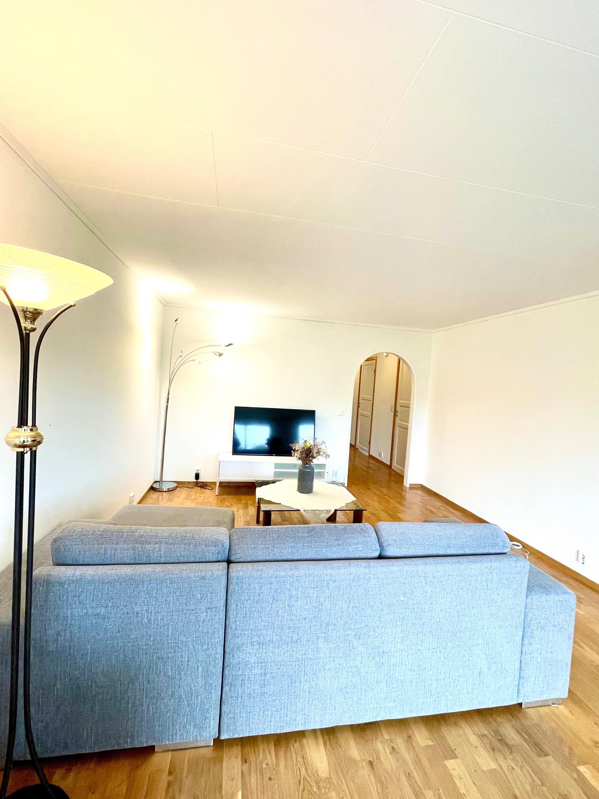 TV hjørne. Leilighet har kabel og internett inkludert.