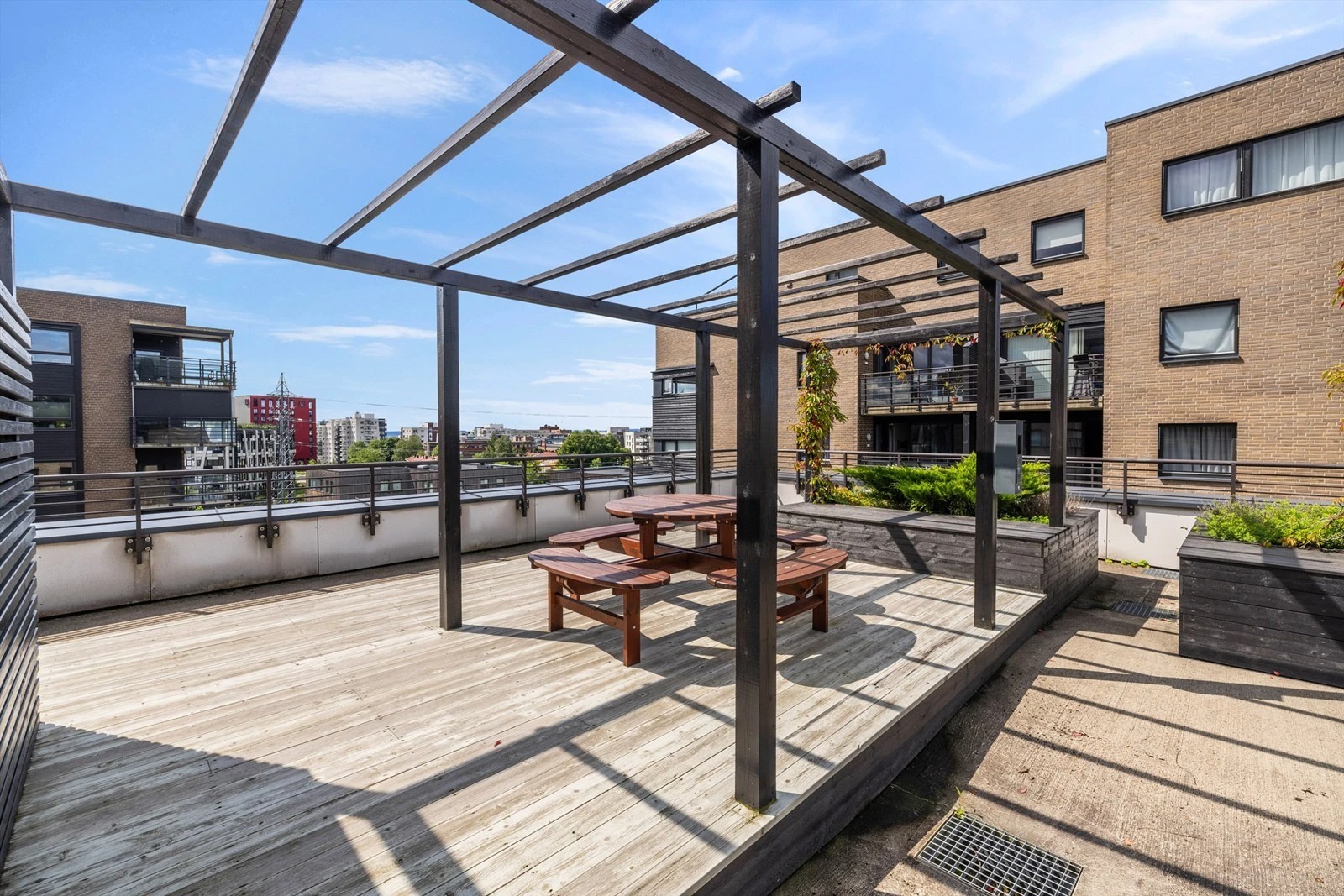 Felles takterrasse med utsikt over Løren/Økern