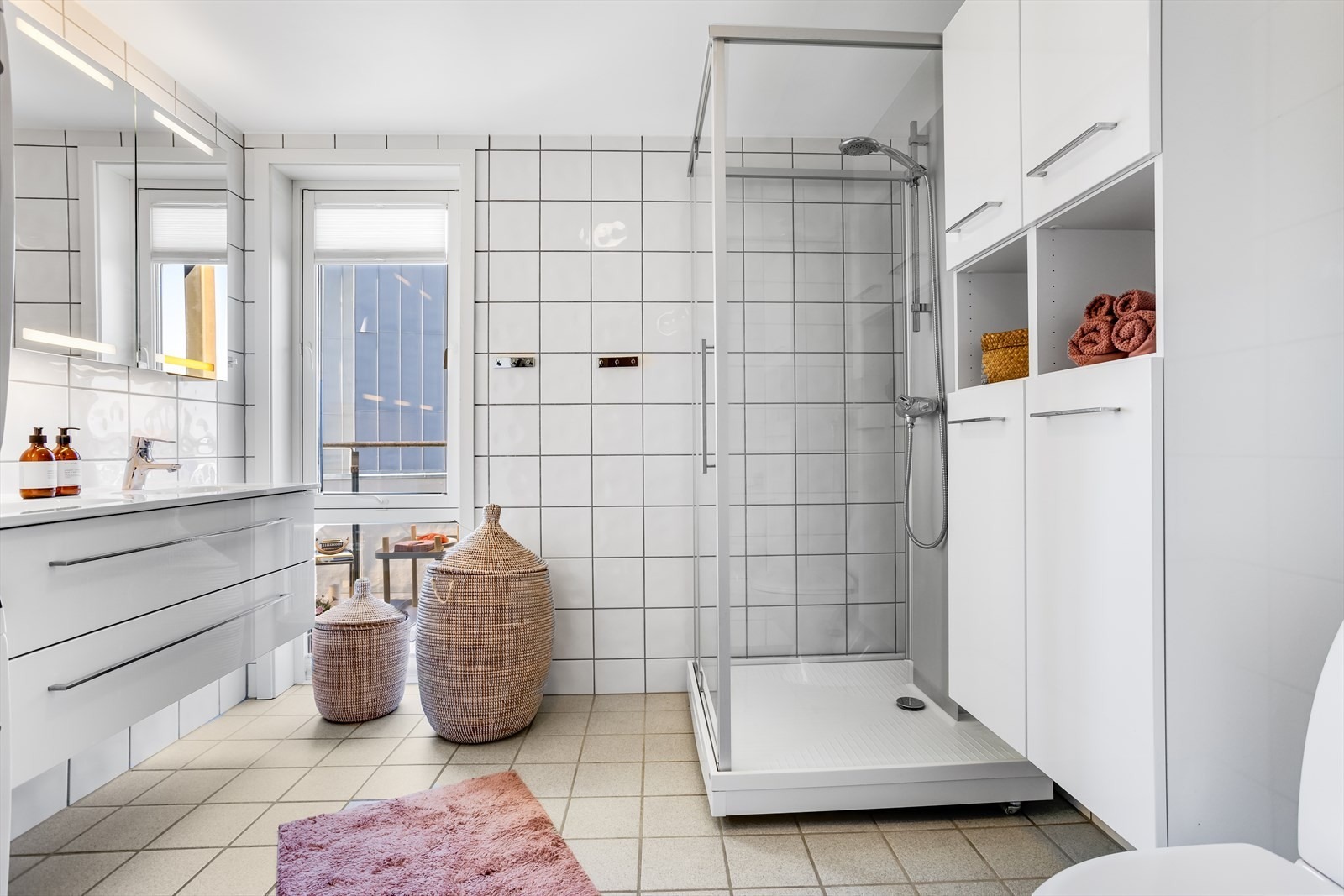 flislagt bad med varmekabler