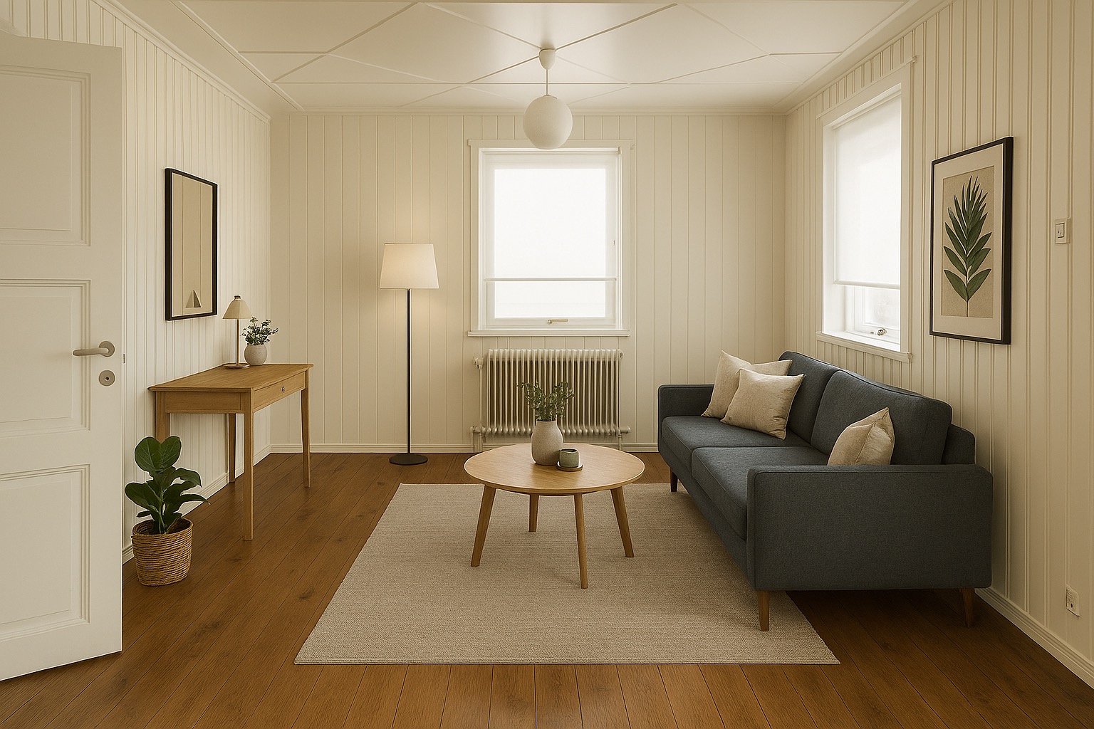 Ai eksempel på møblert stue.