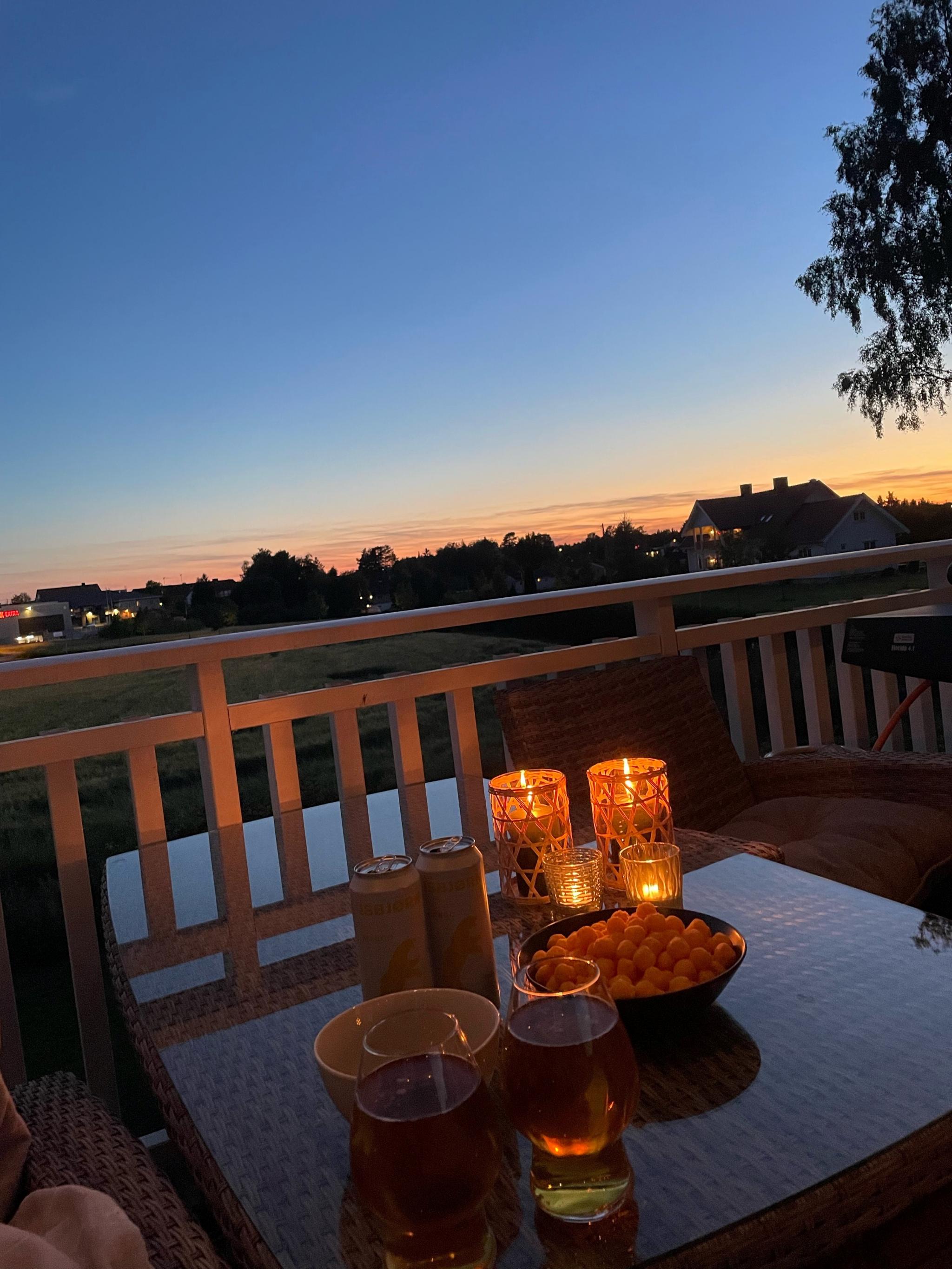Stemningsbilde fra terrasse 
