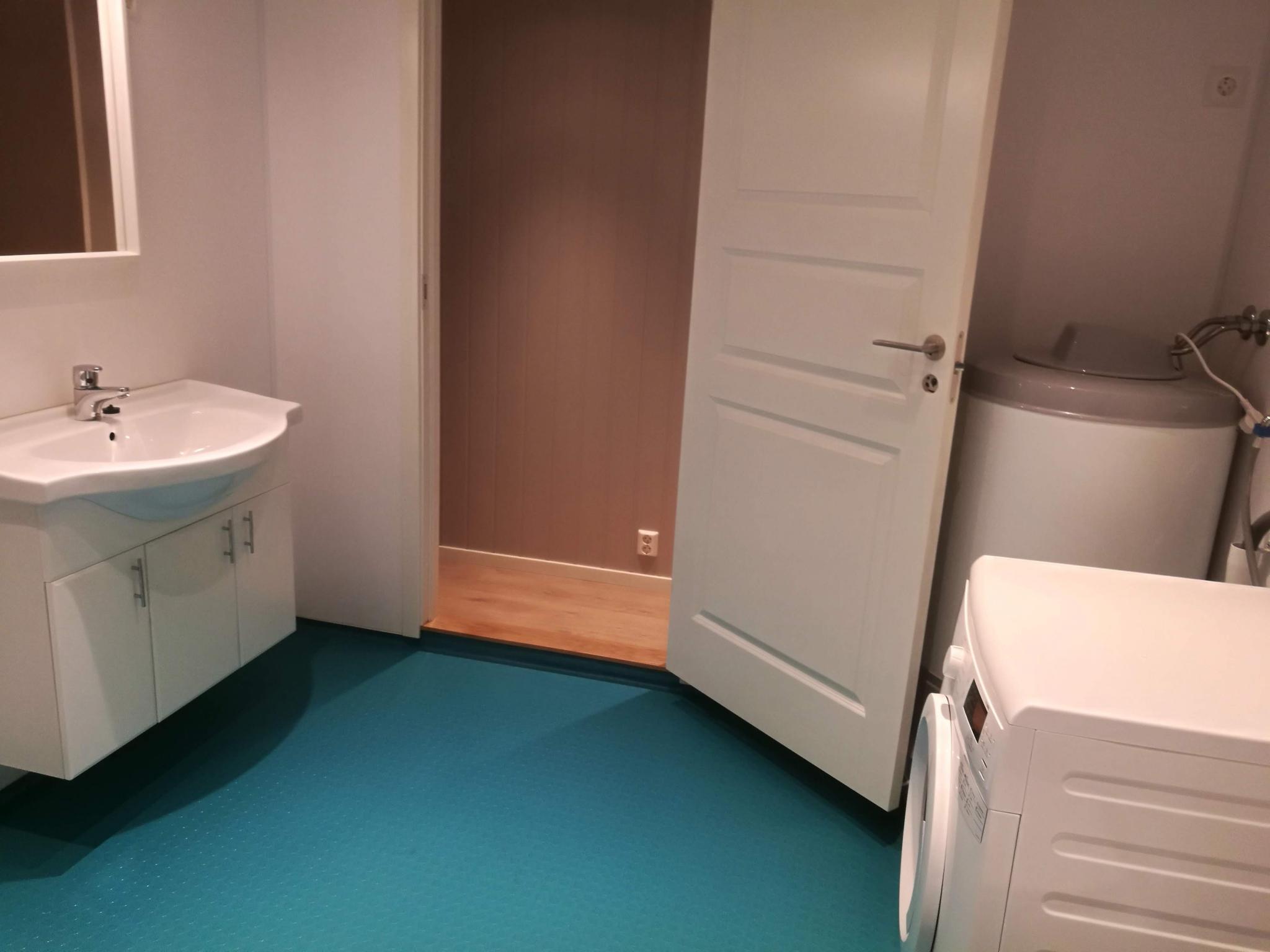 Bad er utstyr med vaskemaskin og tørketrommel