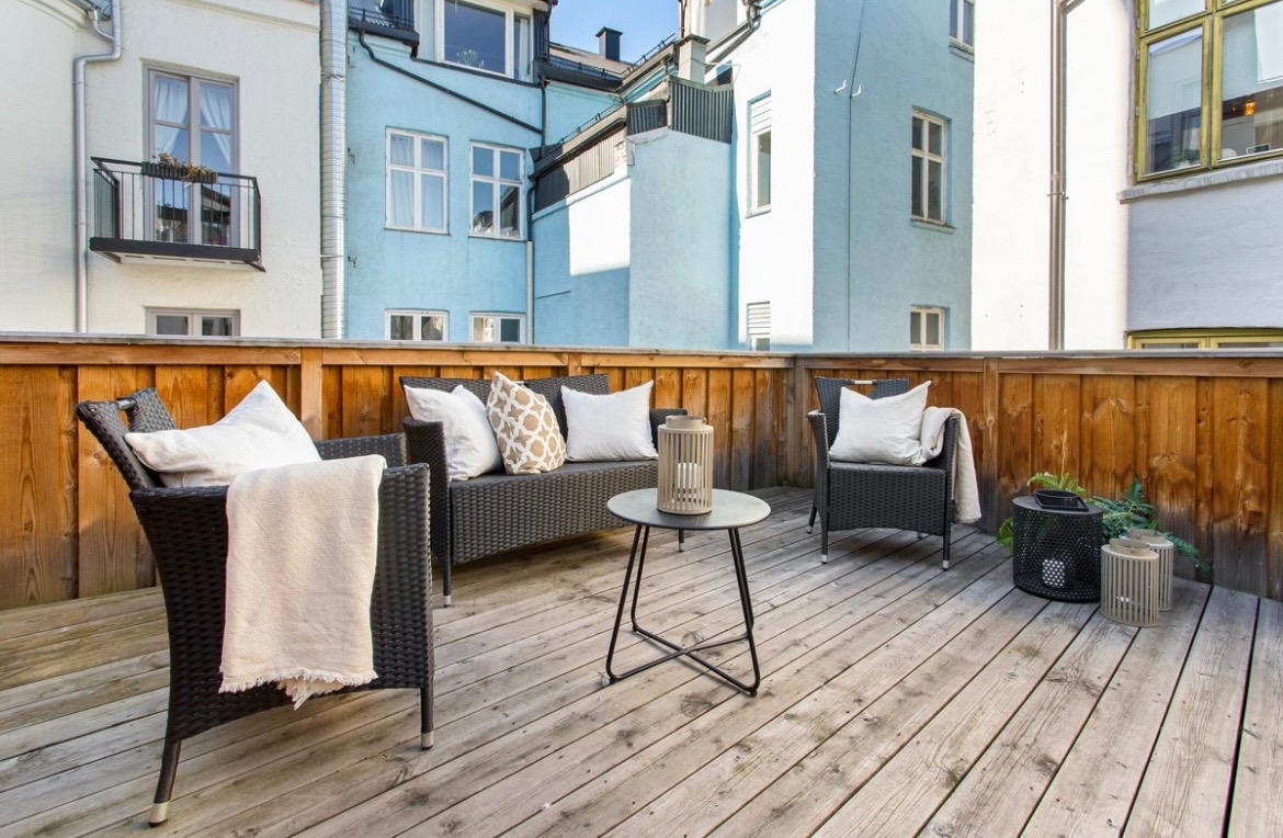 Hyggelig felles terrasse! 