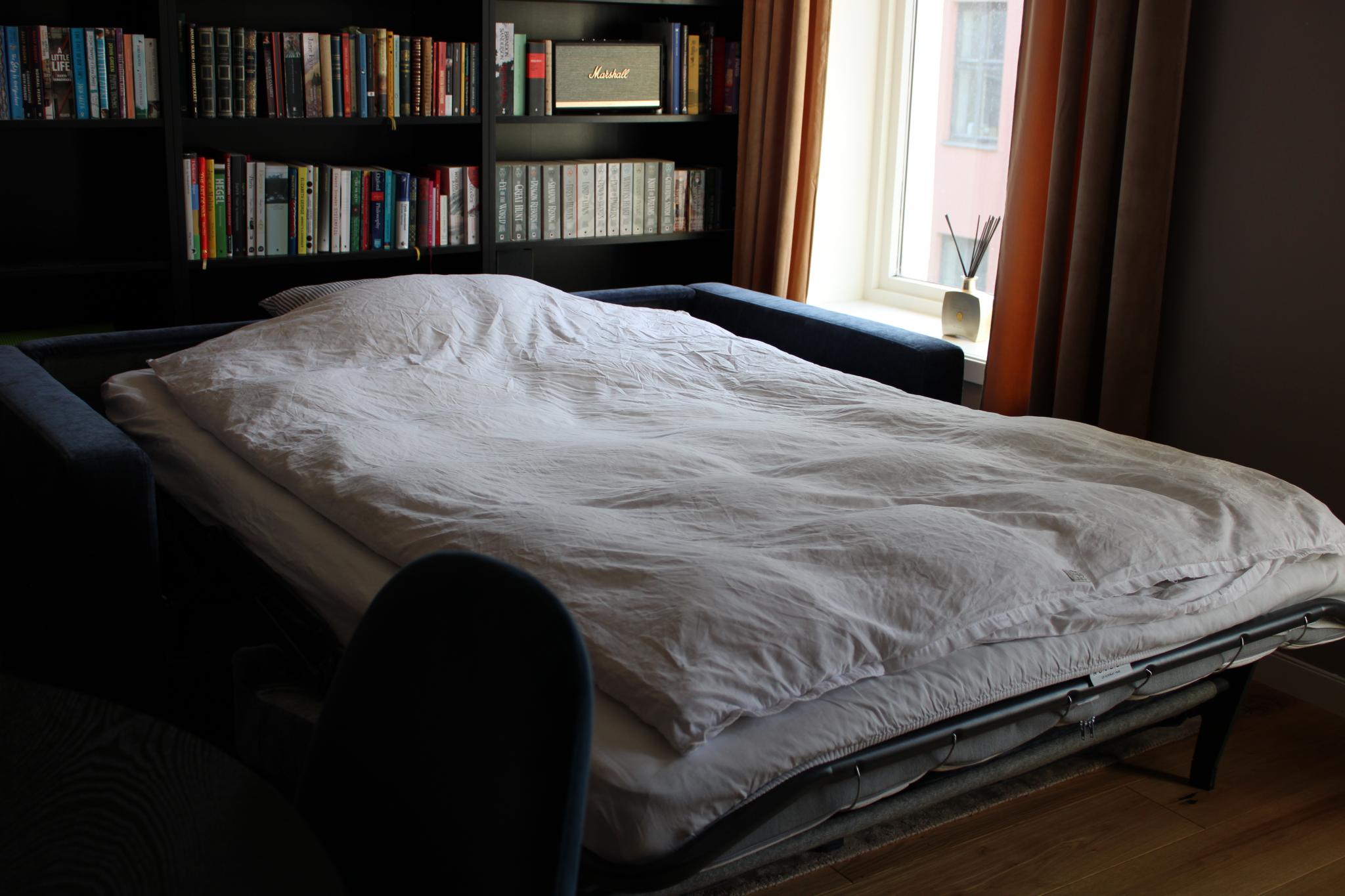 Komfortabel sovesofa med enkel og effektiv oppredning.