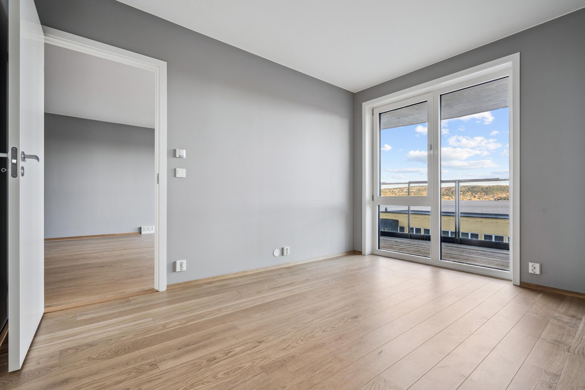 Hovedsoverom med fantastisk fjordutsikt.