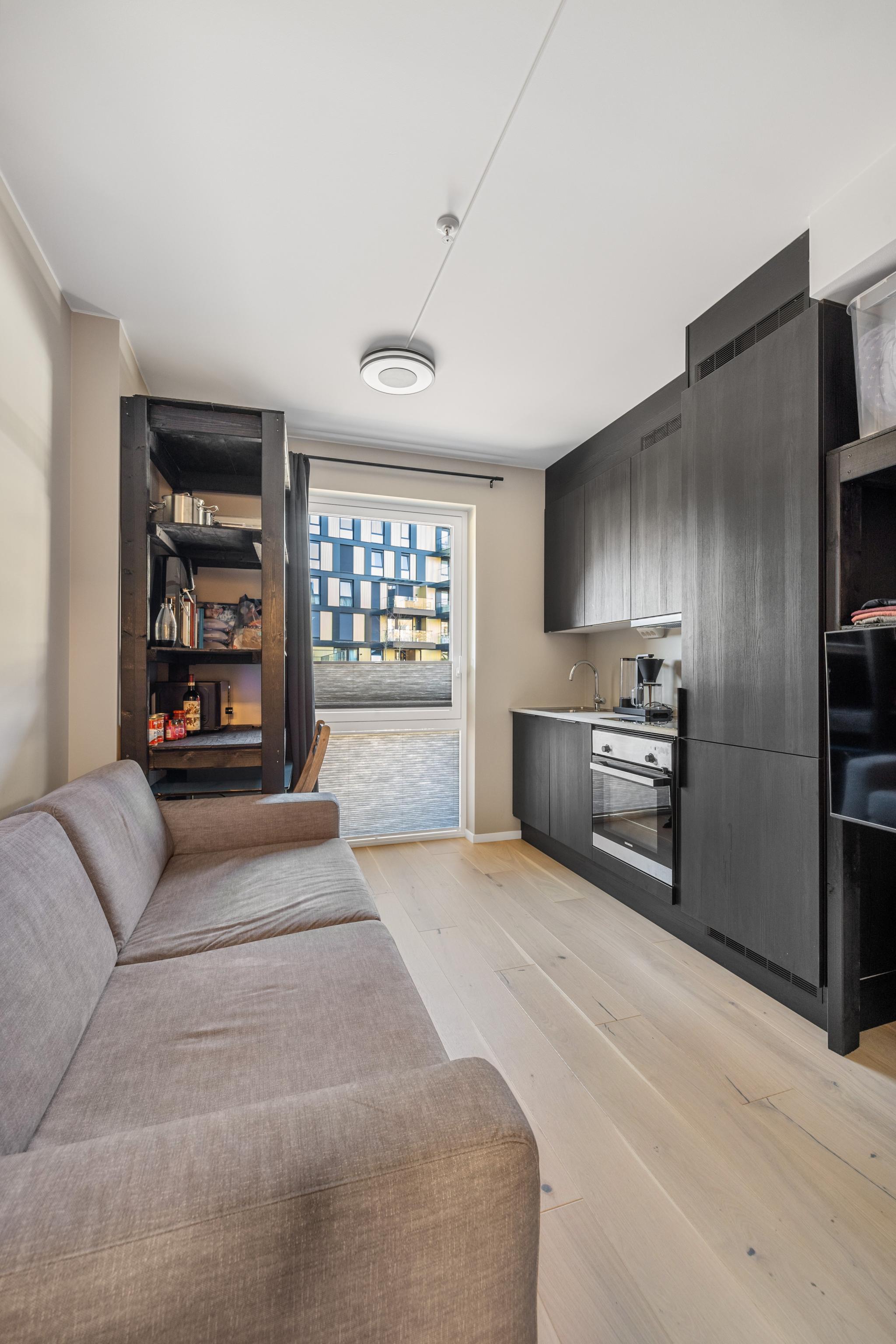 God planløsning med uttrekkbar sovesofa.