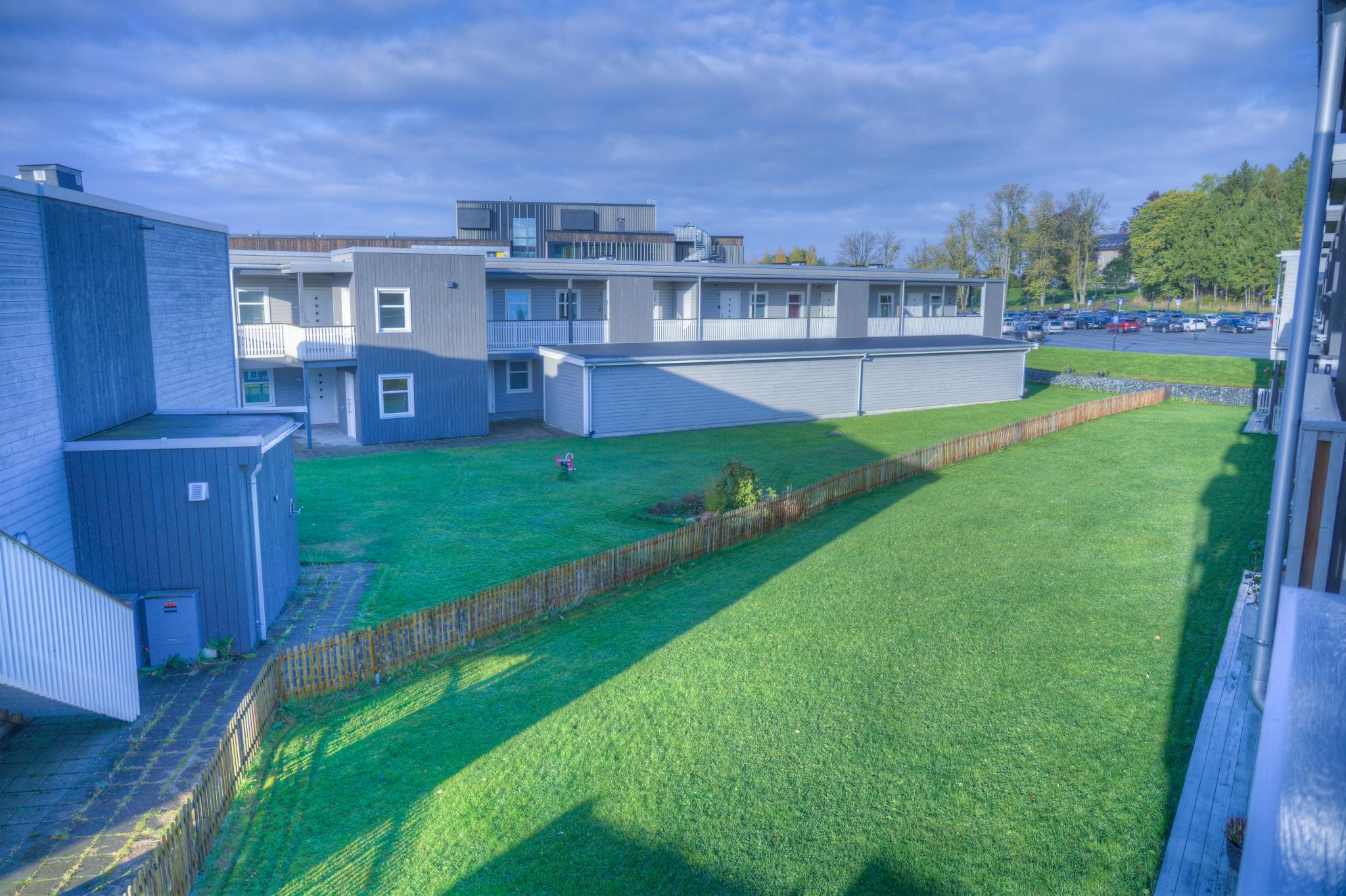 Utsikt fra verandaen.