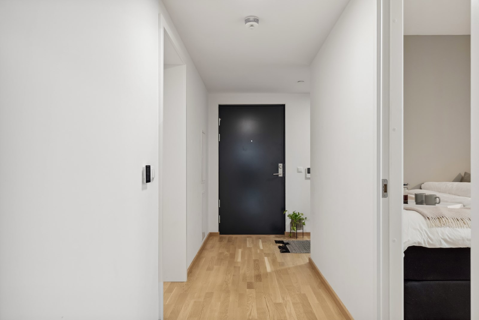 Lys entré med strømlinjet design, med god plass til sko og yttertøy.