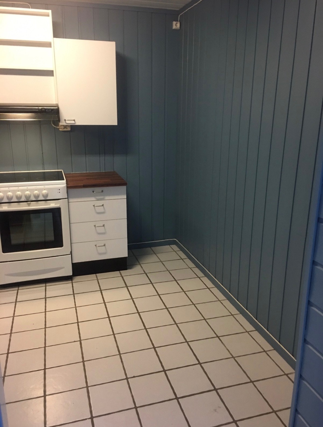 Kjøkken. Plass til kjøleskap. 