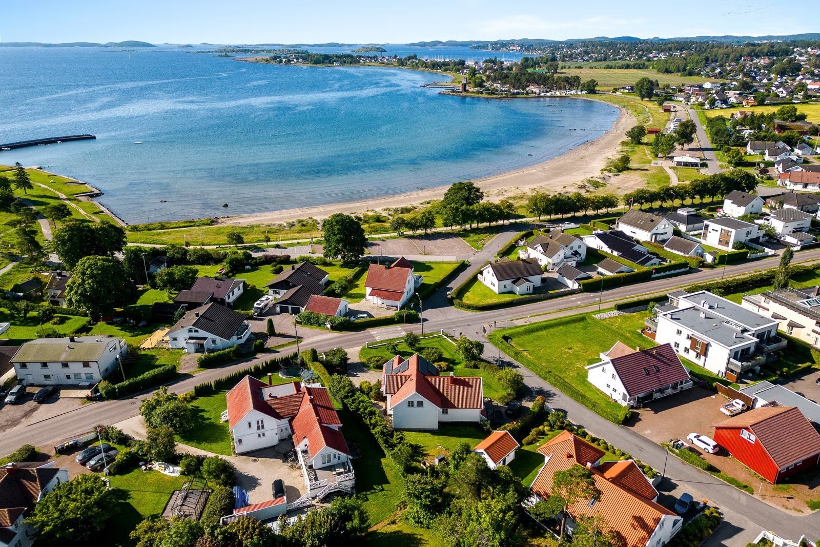 Husets plassering i forhold til stranden