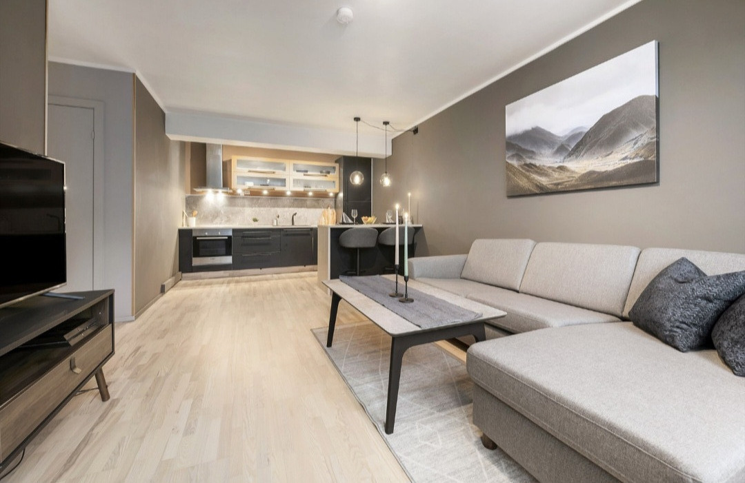 Stue kombinert med kjøkken