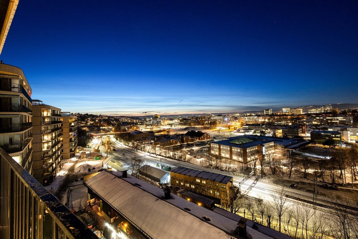 Flott utsikt fra terrassene.