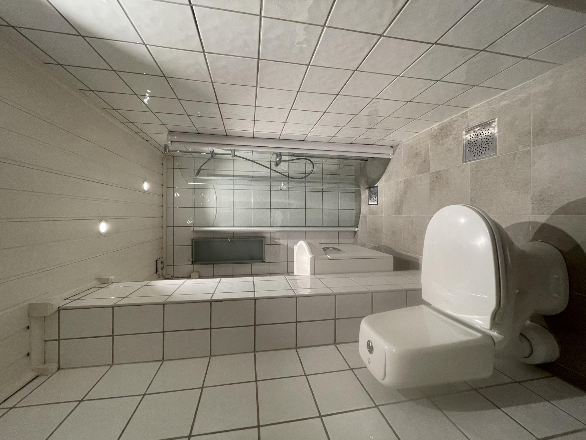 Varmekabler og fliser på badet har nylig blitt oppdatert.