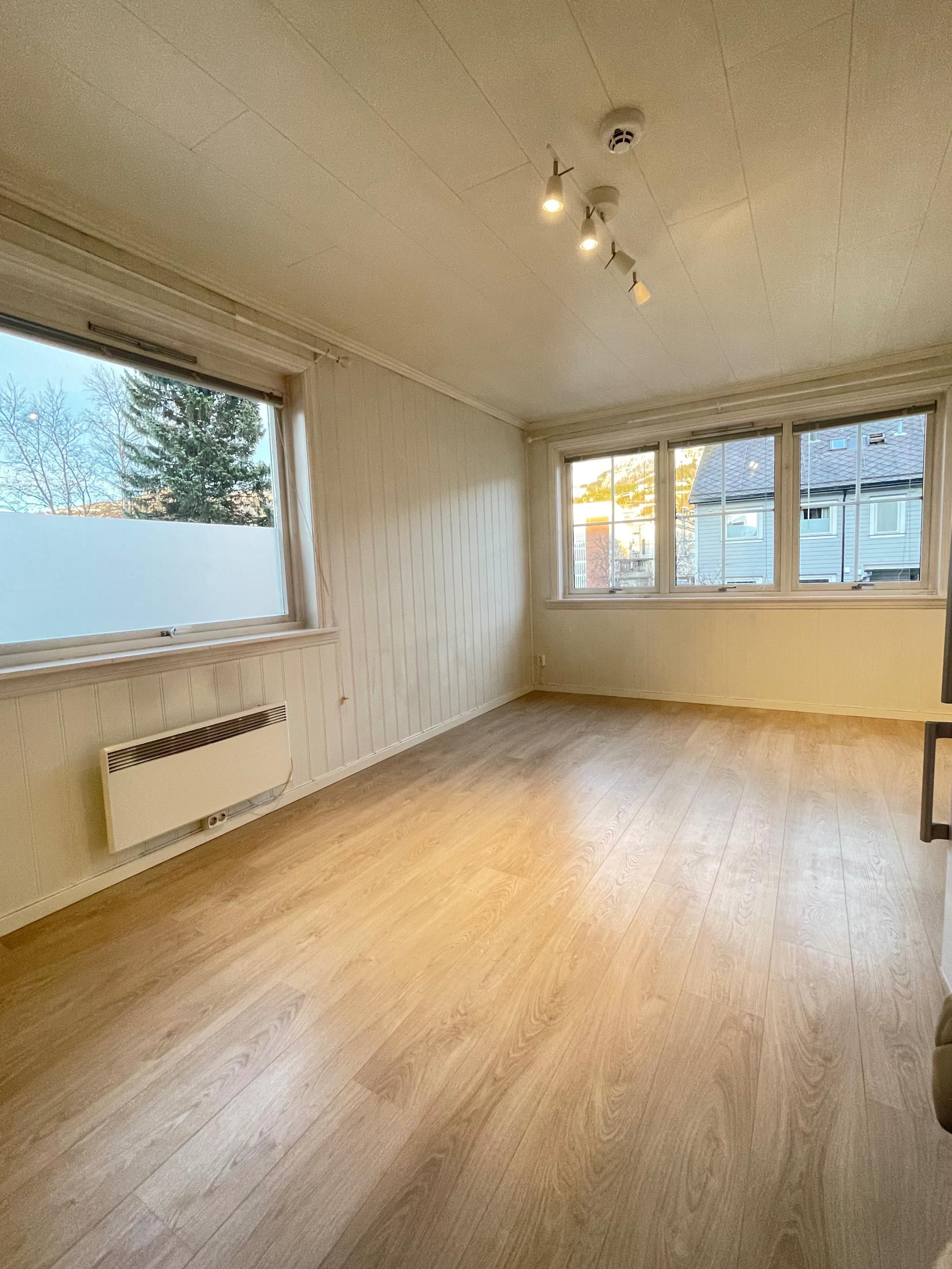 Lys og trivelig stue.