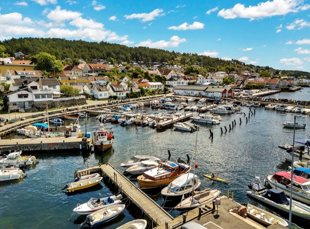 i Drøbak har du yrende båtliv, gode restauranter og forøvrig alt av servicefasiliteter.