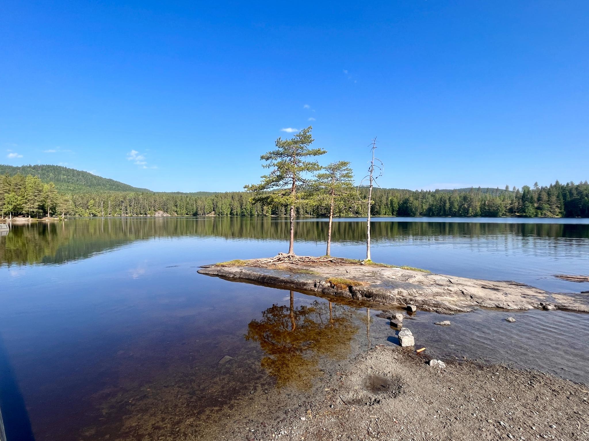 Fine bademuligheter i Østernvannet.