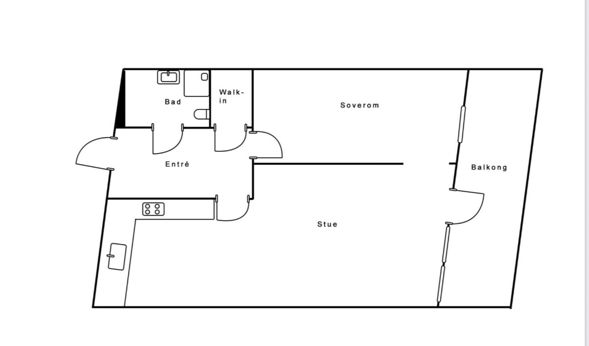 Åpen stue/kjøkken, soverom med god plass, flislagt bad og privat balkong. 
Leiligheten ferdigstilles nå- flere bilder kommer fortløpende. 