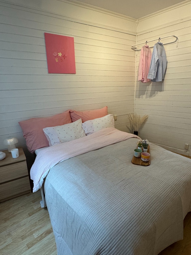 Rom1 God plass til både pult, skap og TV