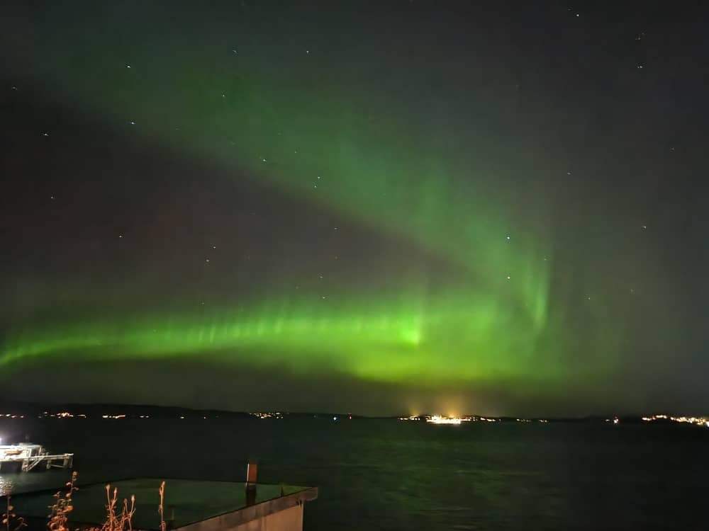 Nordlys fra balkongen