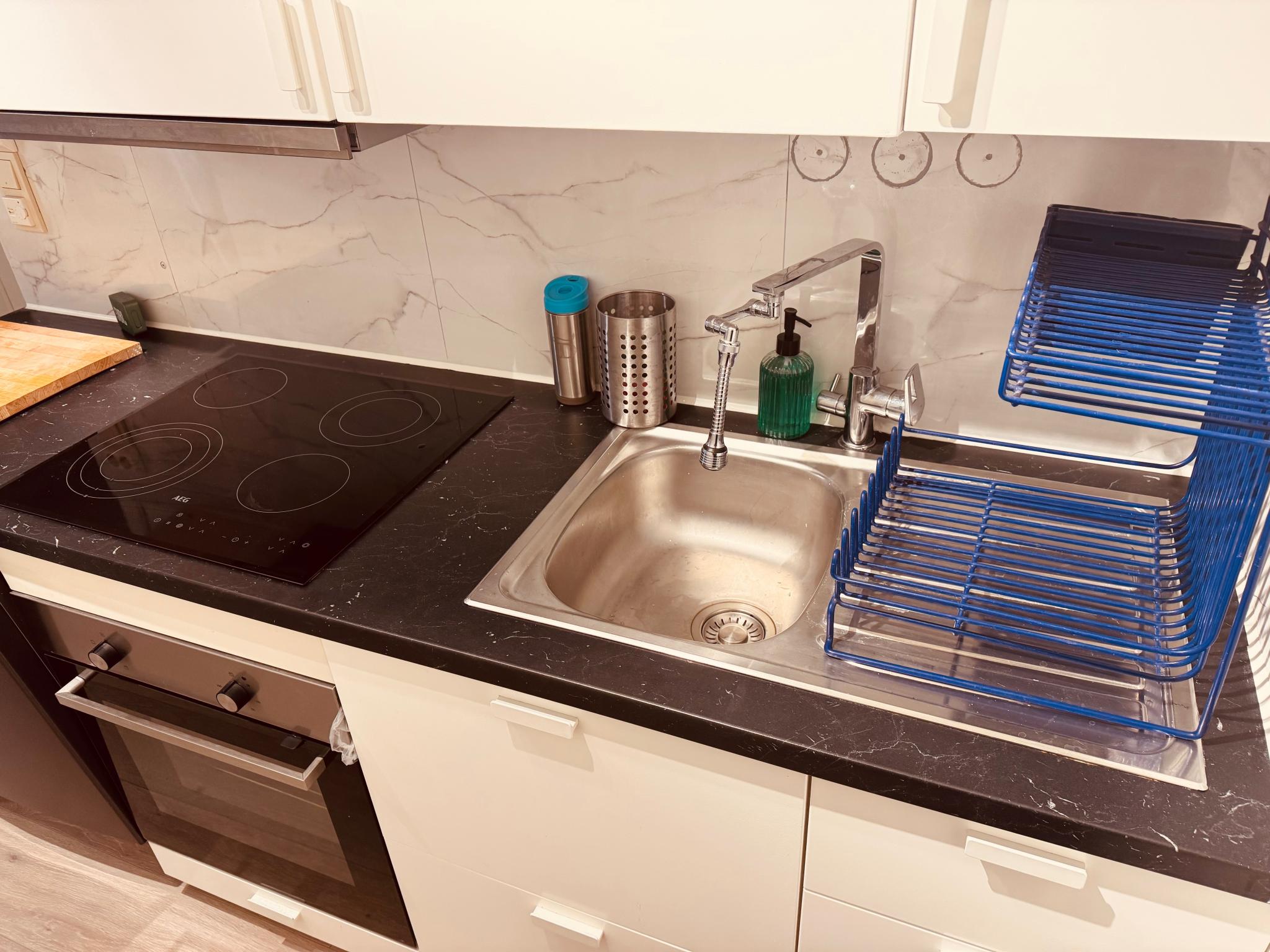 kjøkken oppvask og plate topp