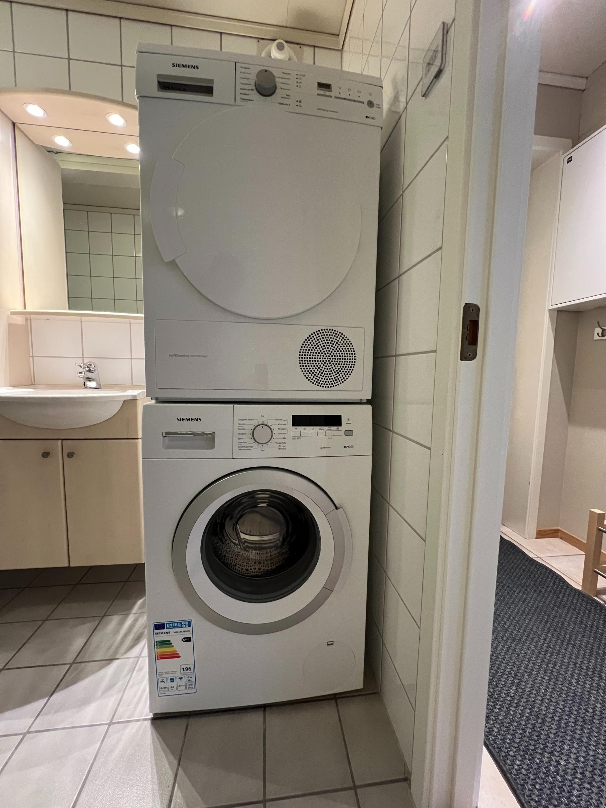 Tørketrommel og vaskemaskin