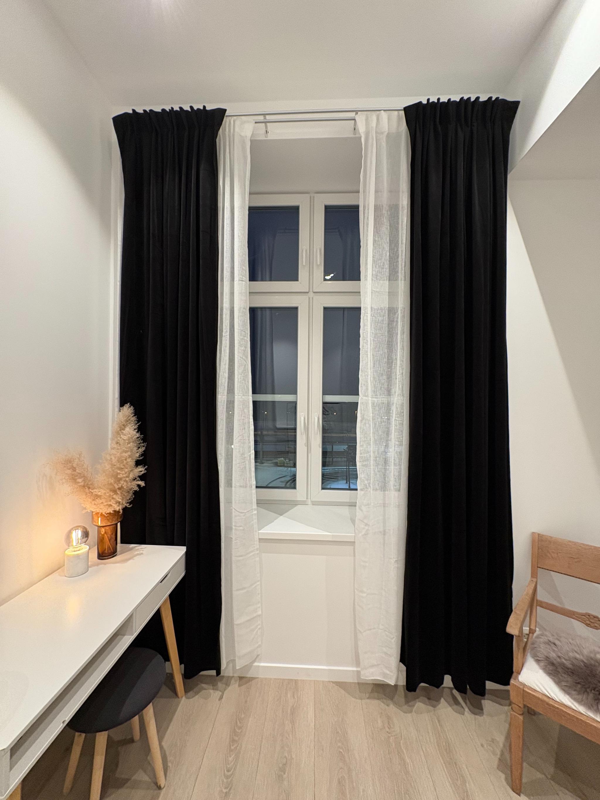 Lysskjermende gardiner på soverom