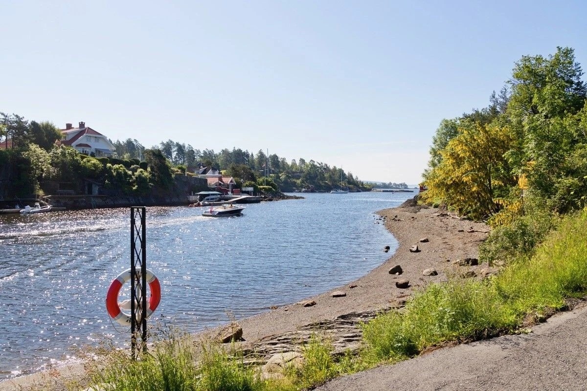 Nærmeste badestrand på Landøya, 5 min gangavstand