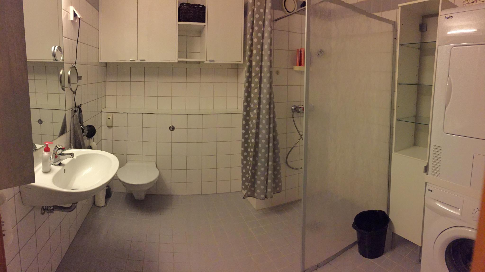 Bad (Dusjdøren blir byttet ut før leieforholdet starter)