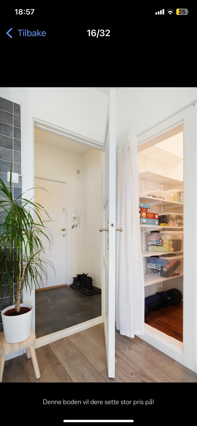 En liten bod inn til høyre