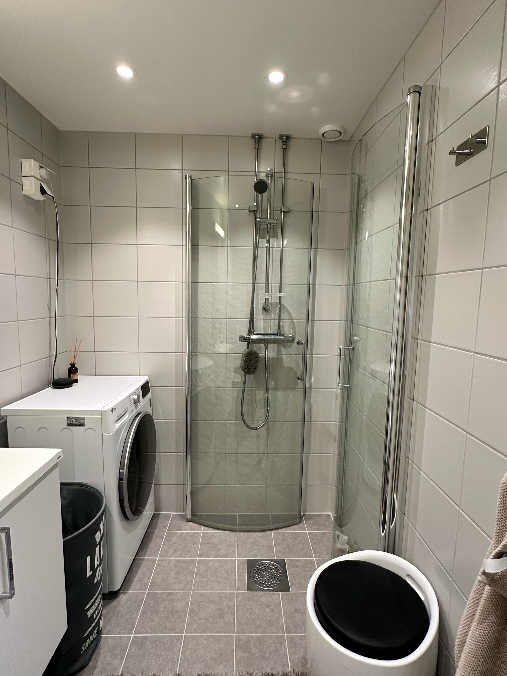 Vaskemasin med integrert tørketrommel