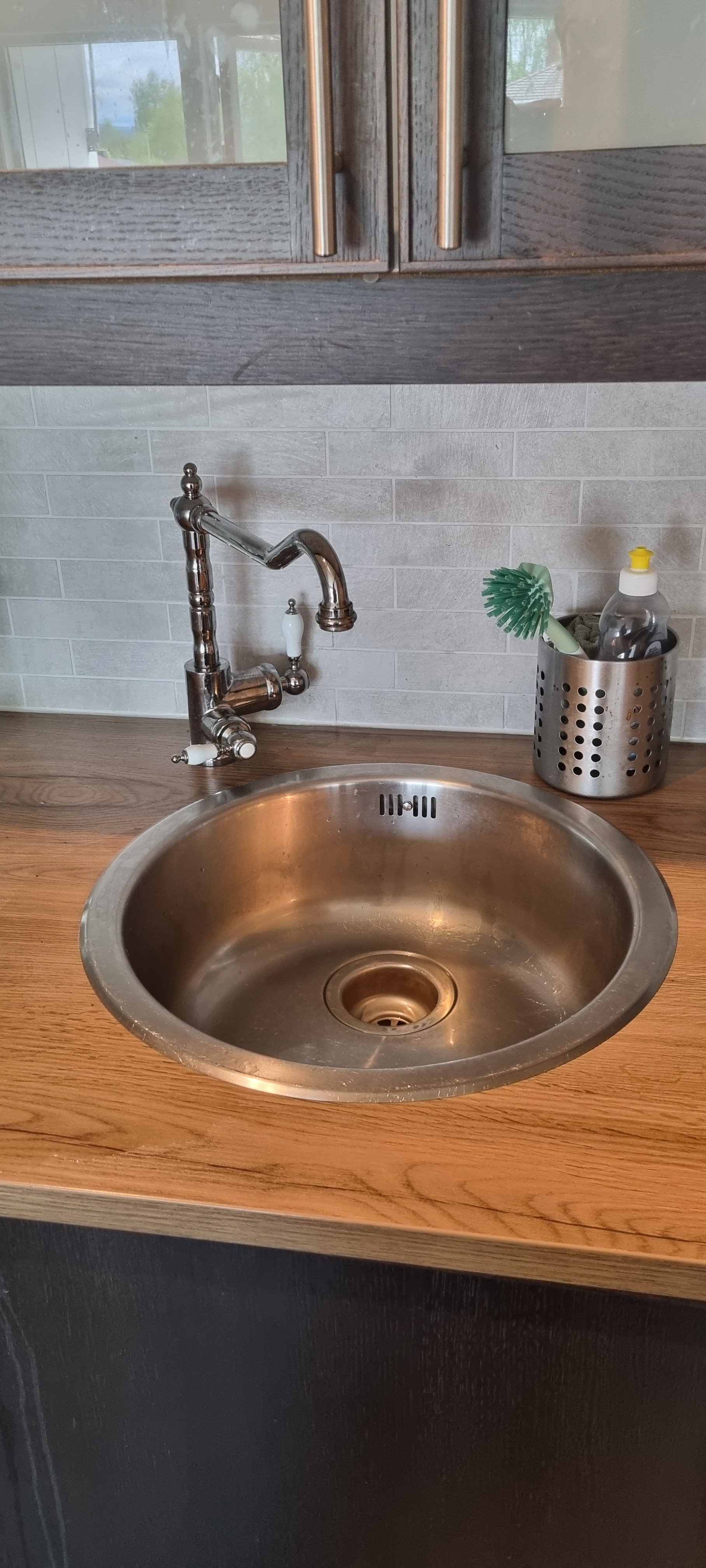 Detalj kjøkkenkran.