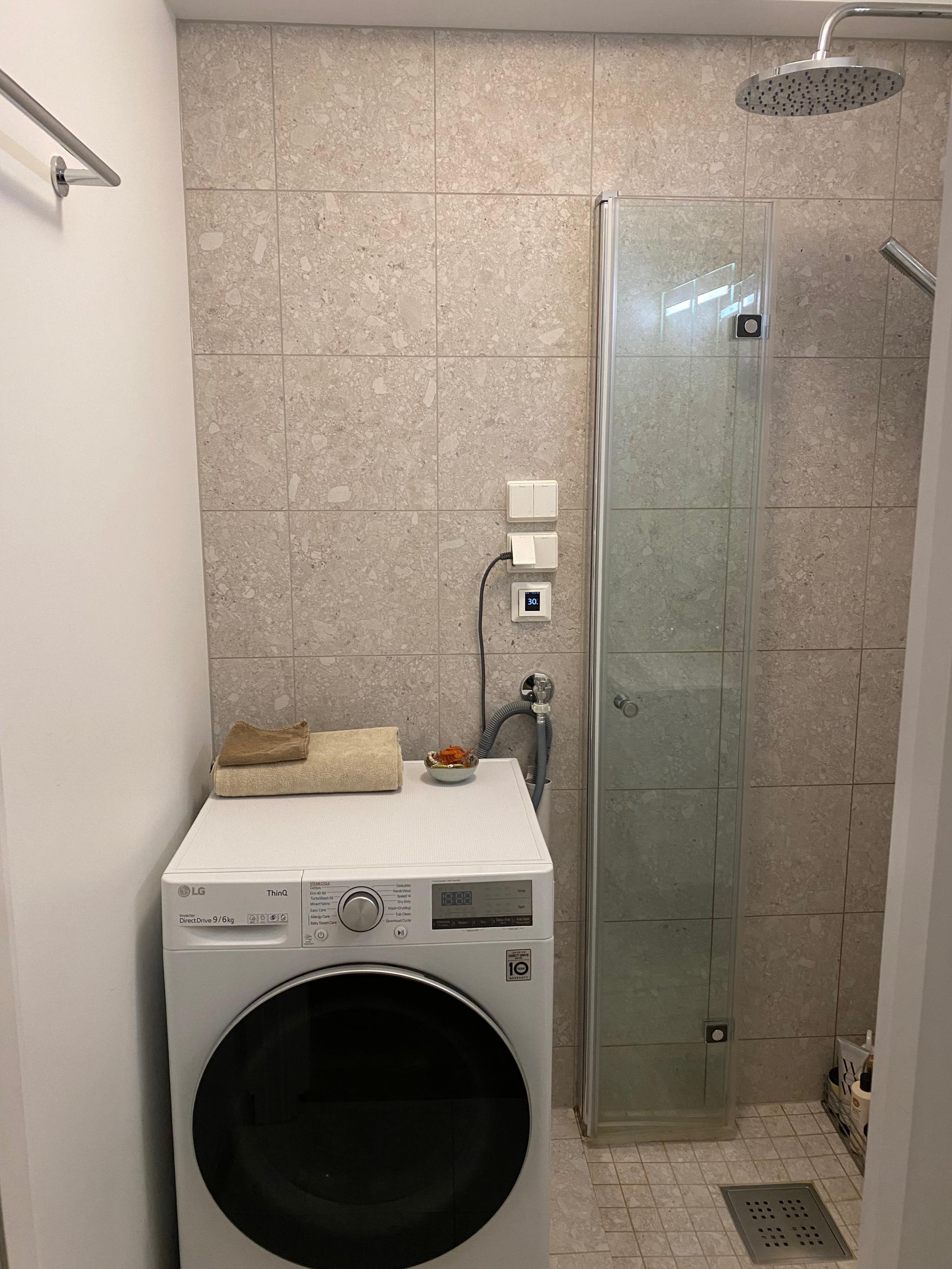 Vask- og tørketrommel i ett.