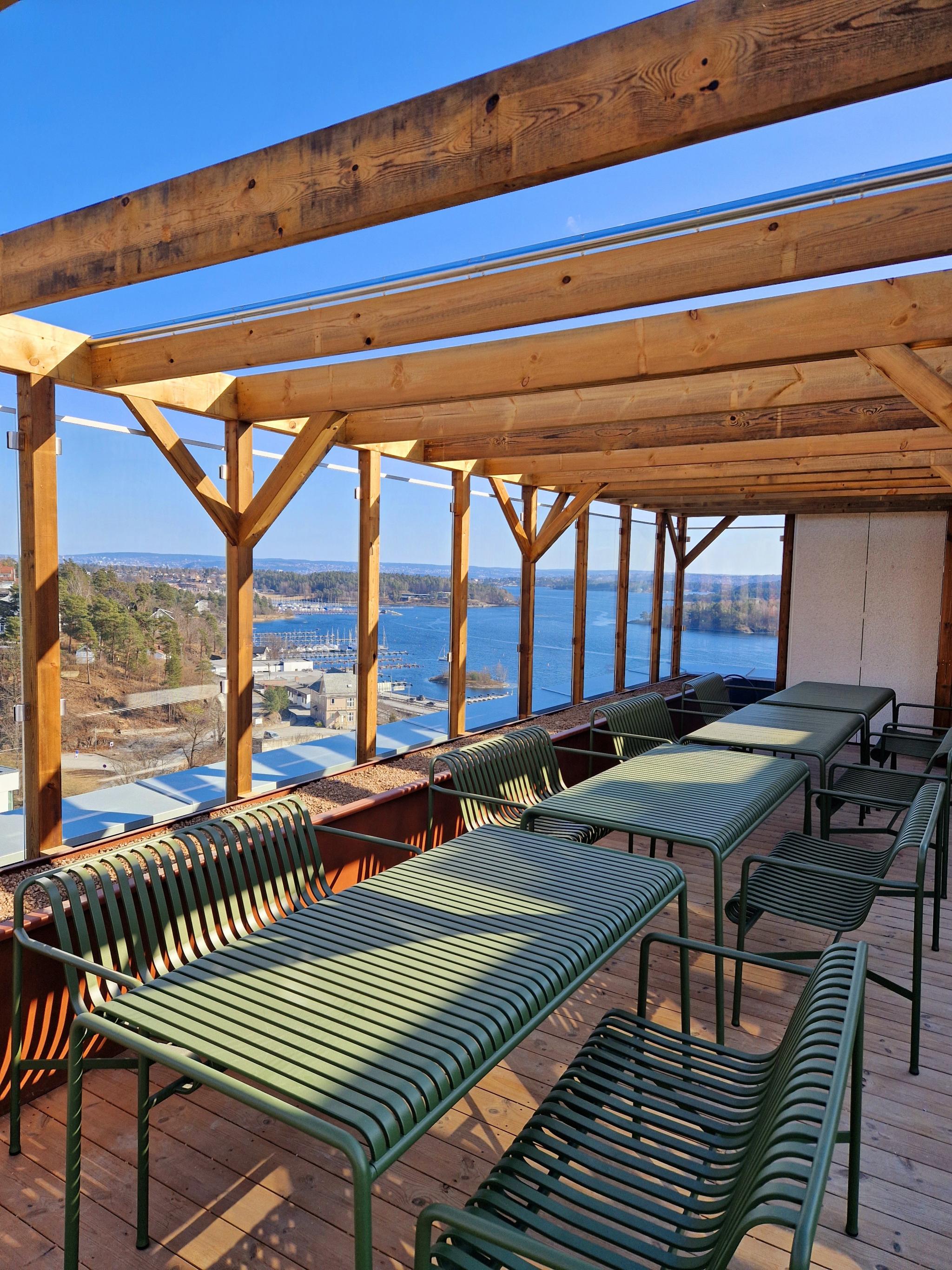 Takterrasse i 14. etg