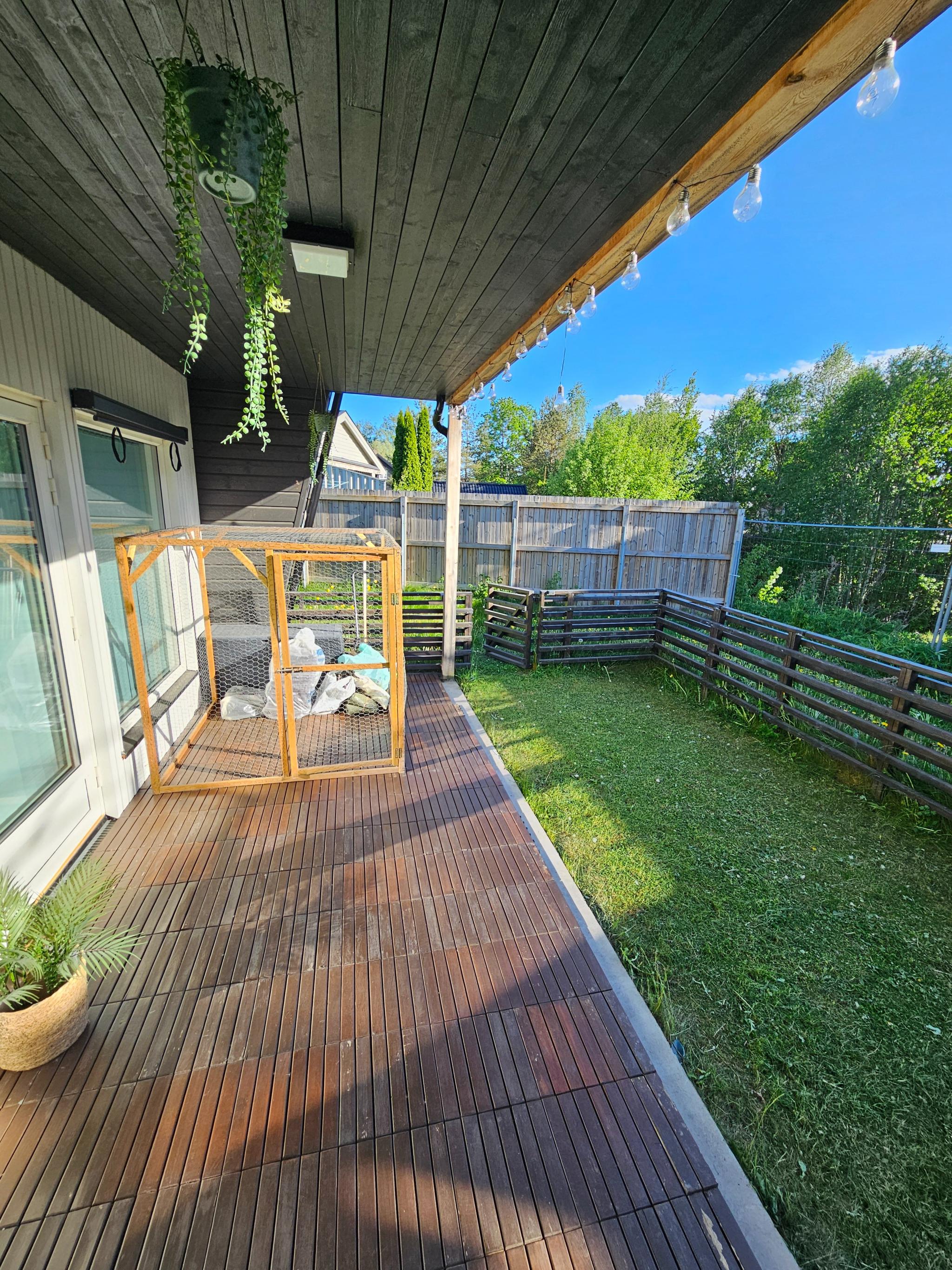 Markterrasse med hageflekk