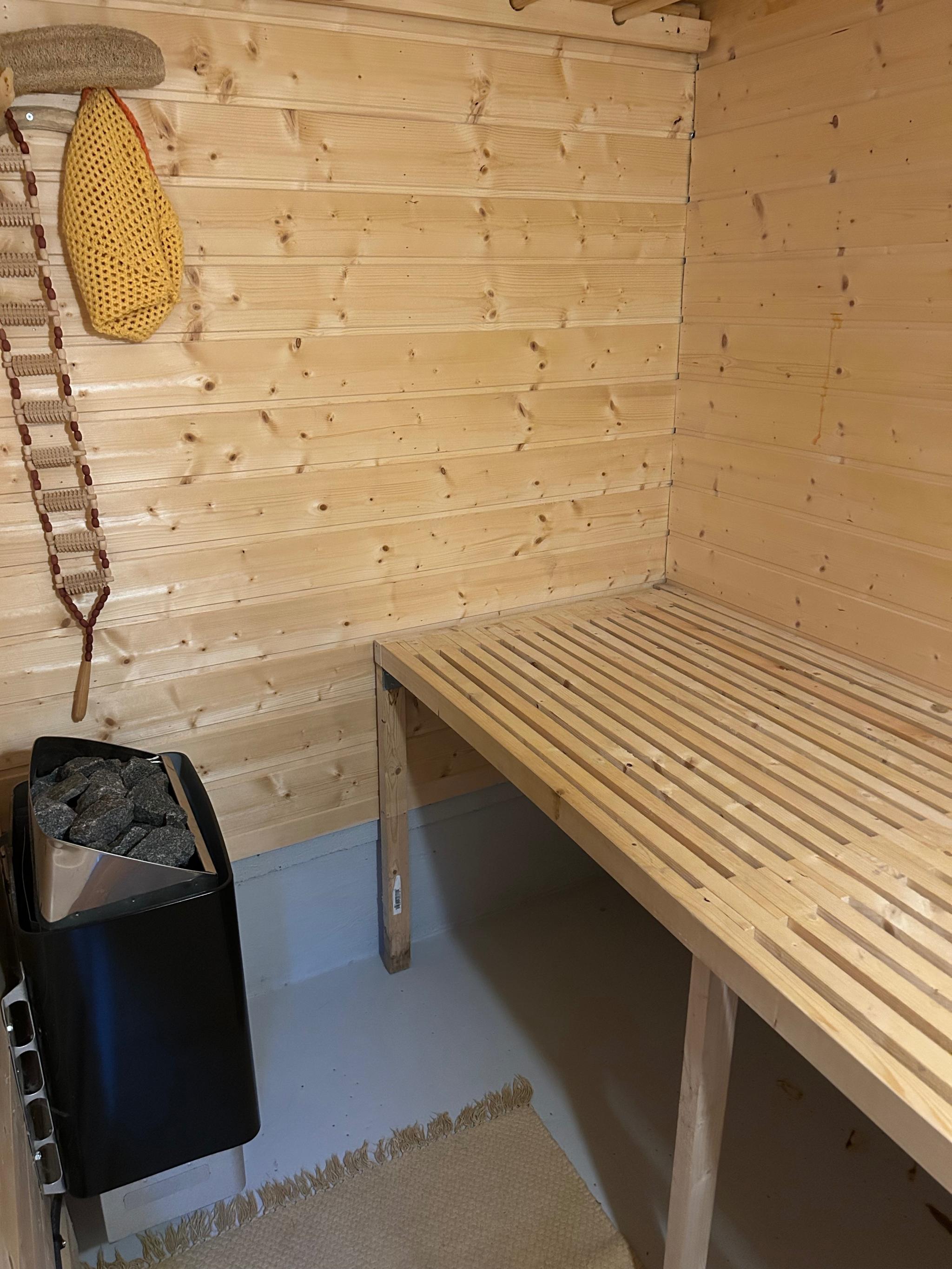 Badstu i kjeller 