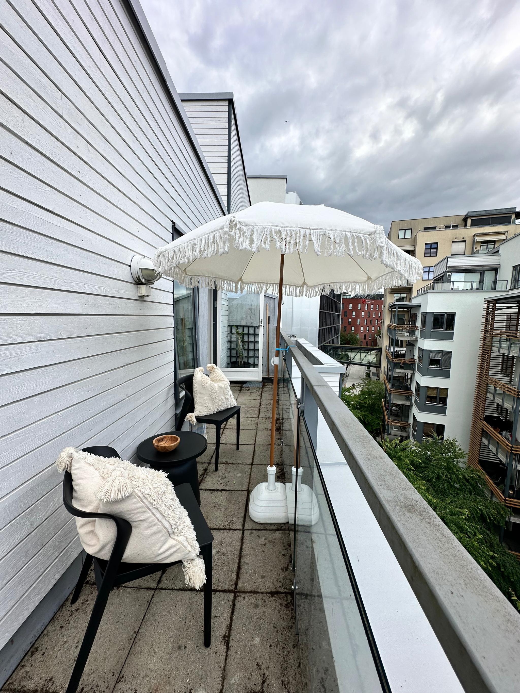 Terrasse mot stille bakgård