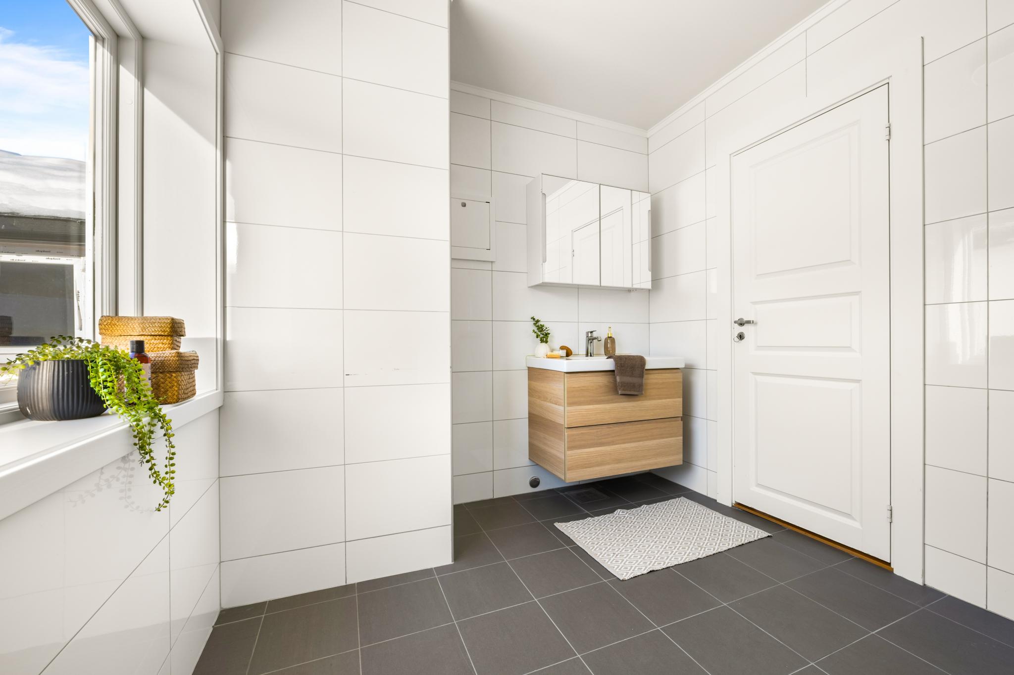 Stort og nyoppusset bad