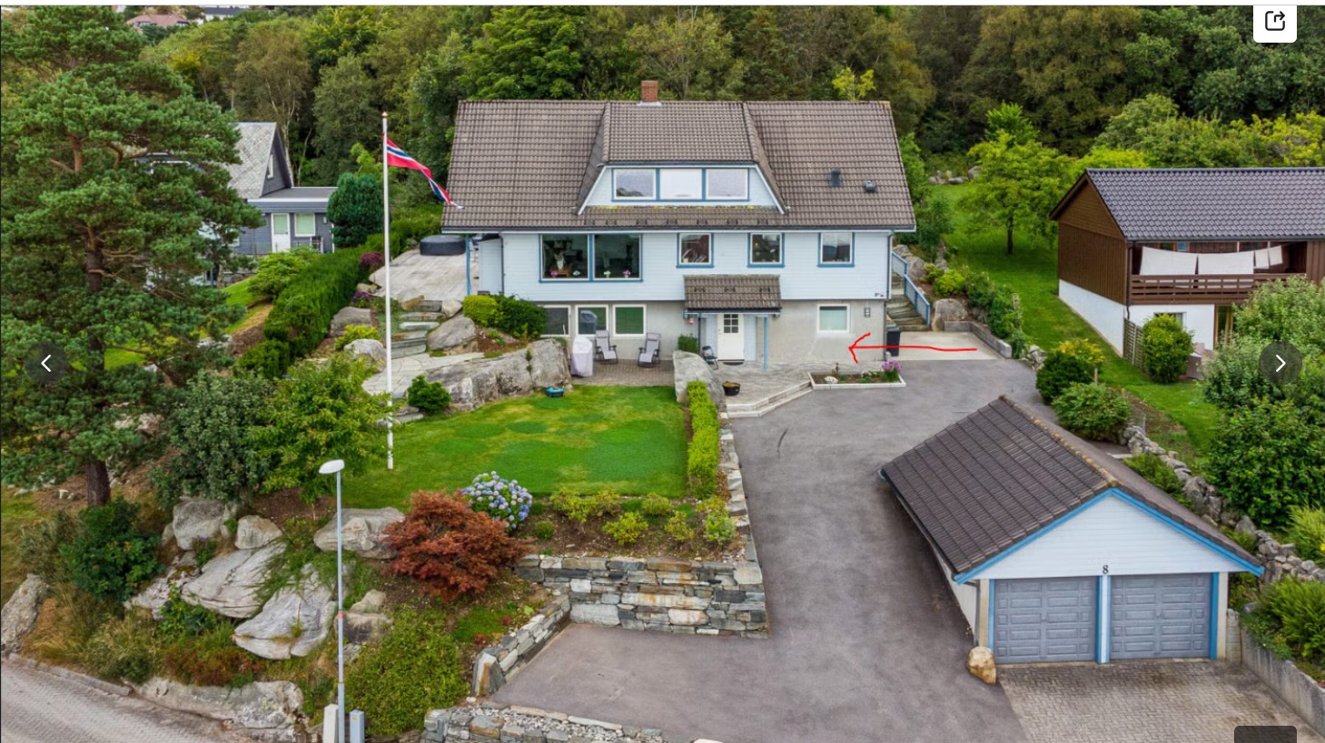 Sokkelleilighet markeres med rød piller