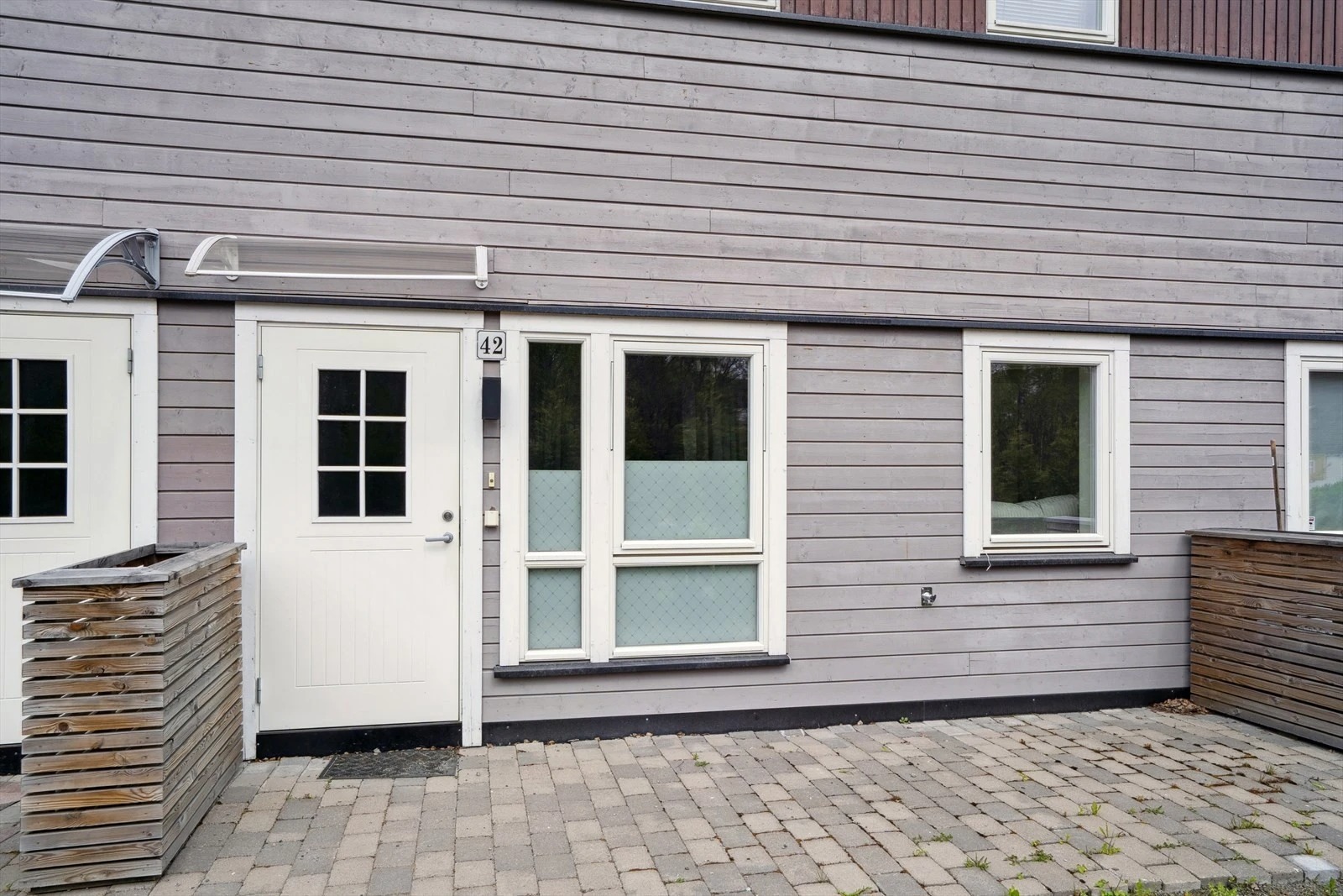 Uteplass med belegningsstein