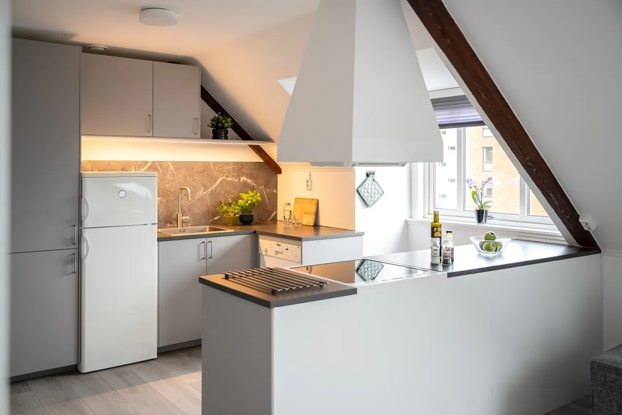 Åpen løsning kjøkken og stue