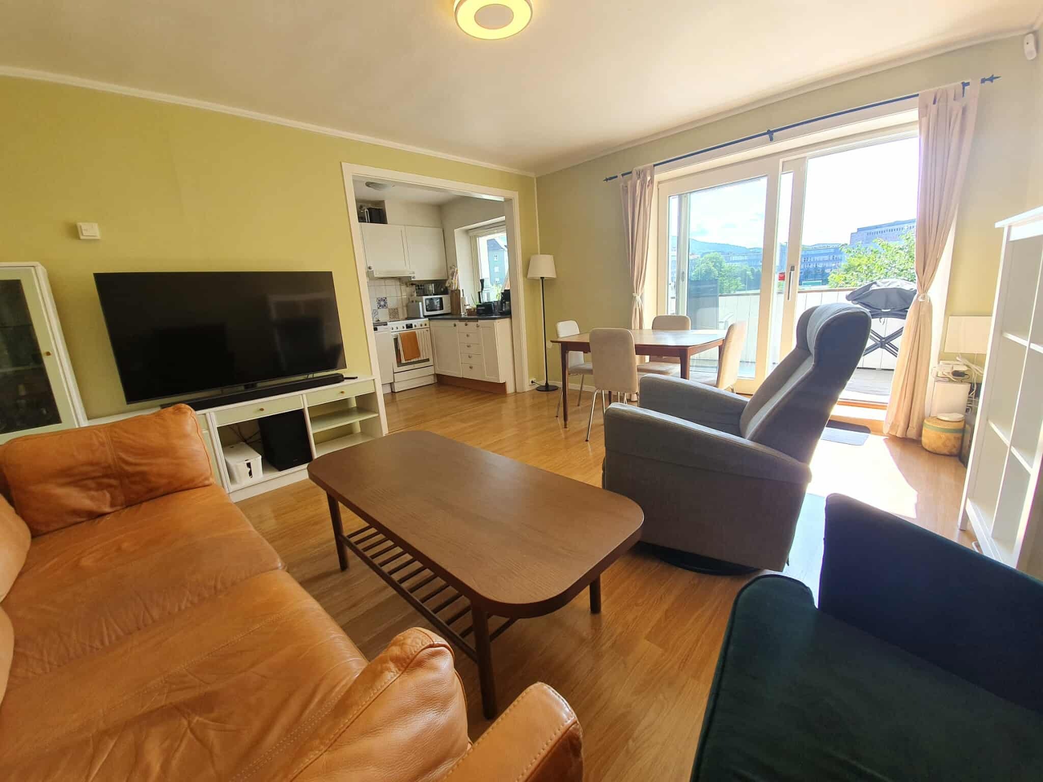 Stue med åpen løsning