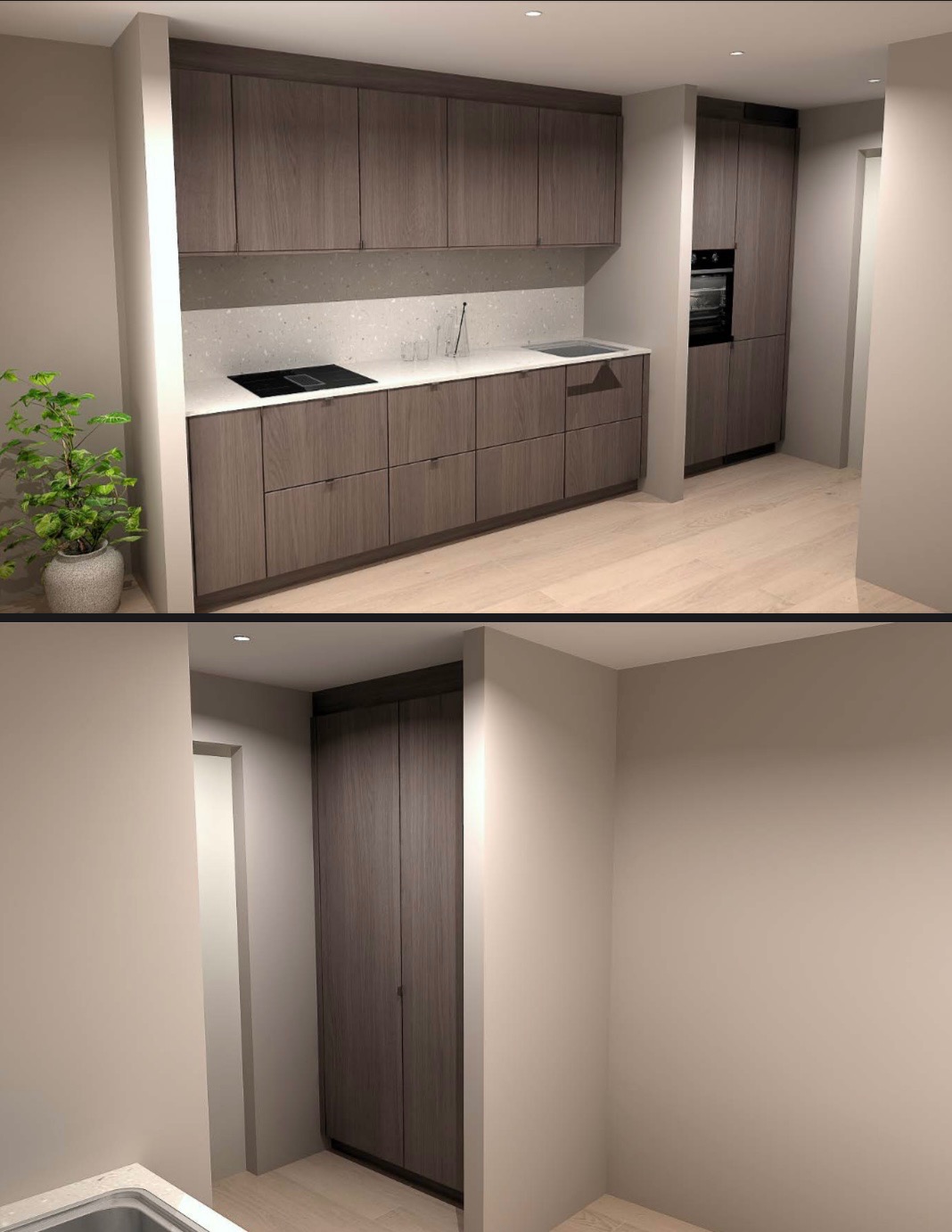 Tegninger av kjøkkenet