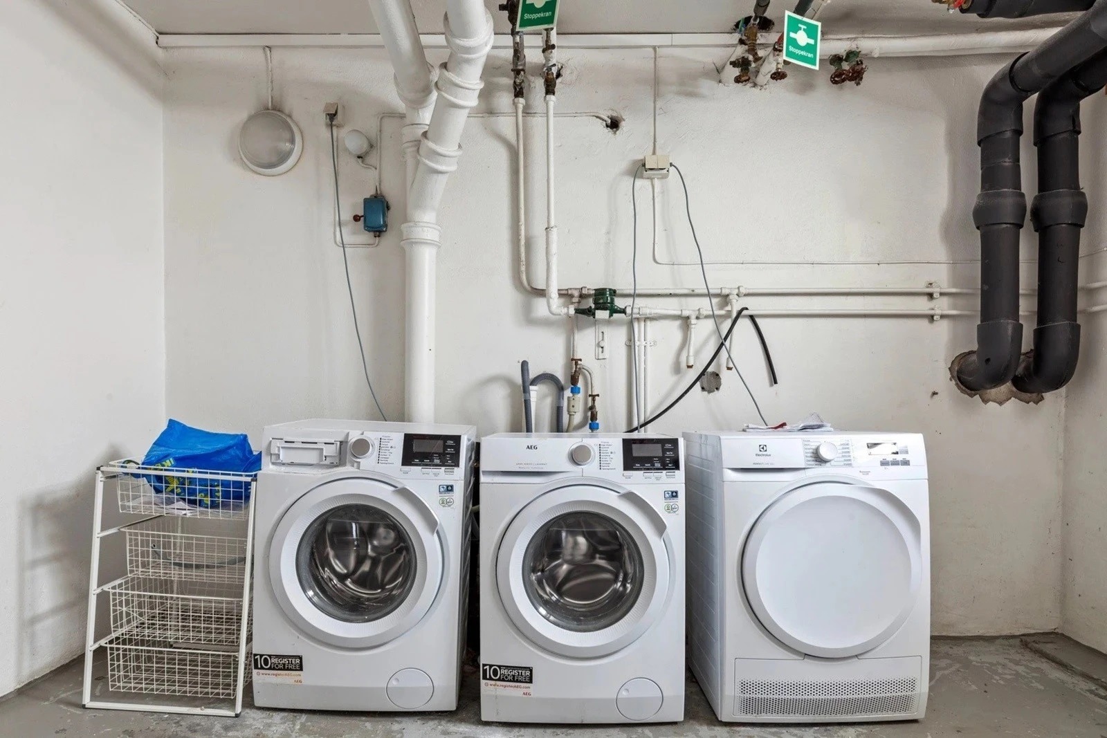 Fellesvaskeri i kjelleren